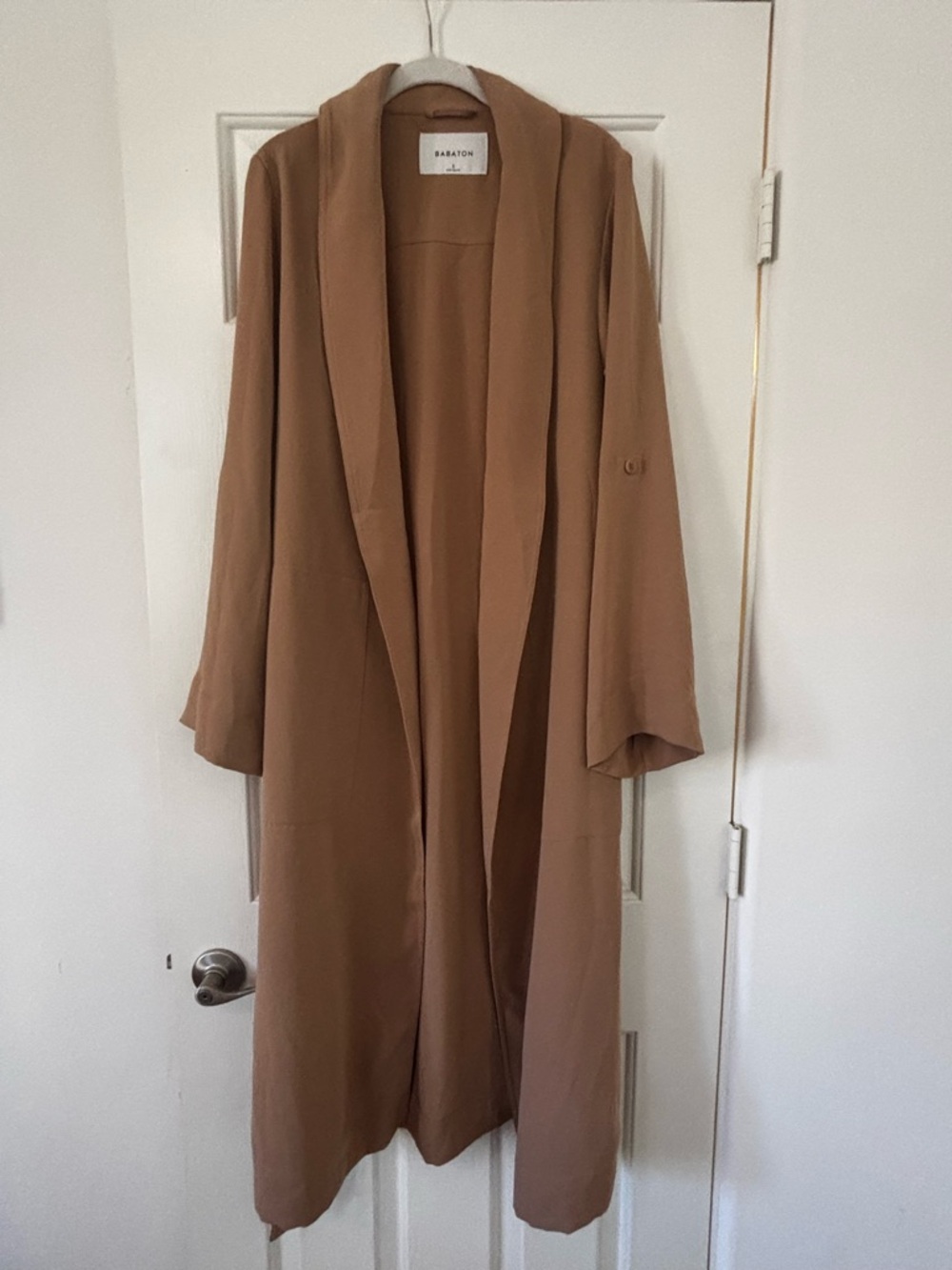 Aritzia Babaton Kahlo Honey Beige Robe Coat- Small